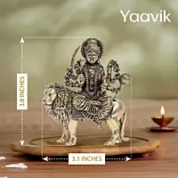 Goddess Durga – Lion Throne Power | Fine Brass | 4”