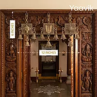 Sangu Chakra Namam Hanging with Bells – Sacred Protection | Fine Brass | 6”