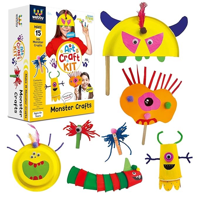 DIY Monster Puppet Art & Craft Activity