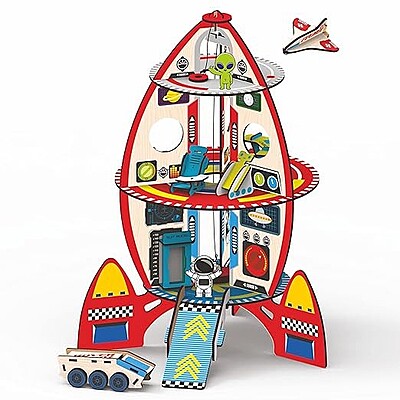 DIY Rocket Playset Doll House Space
