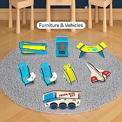 DIY Rocket Playset Doll House Space