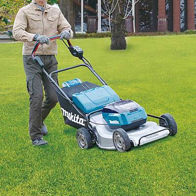 Lawn Mower Machine, 530mm 21" 18V DLM533PT4 Cordless: Makita Lawn Mower Machine, 530mm 21" 18V DLM533PT4 Cordless: Makita