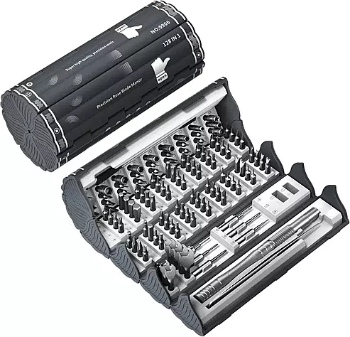 Precision Mechanic Tool Set 128 in 1 Magnetic Screwdriver Kit for PC, Mobile, Laptop, MacBook, PS5, Xbox & Camera Repair