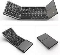 Wireless Foldable Bluetooth Keyboard with Touchpad, Slim Portable Design for Tablets & Laptops