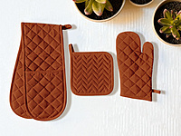 Kitchen Combo Set – Apron, Mitt, Holder & Towels