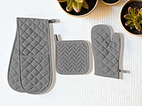 Kitchen Combo Set – Apron, Mitt, Holder & Towels