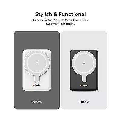 Digitek Power Bank DPB-5000 MS (15W Wireless, 20W PD, Type-C, Black)
