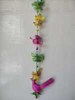 Parrot string with flowers