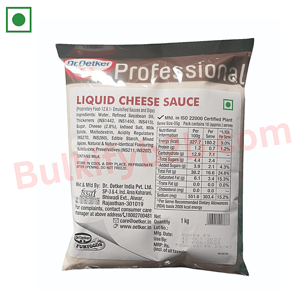 DR OETKER LIQUID CHEESE SAUCE 1KG