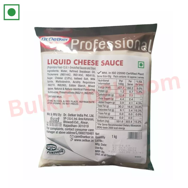 DR OETKER LIQUID CHEESE SAUCE 1KG