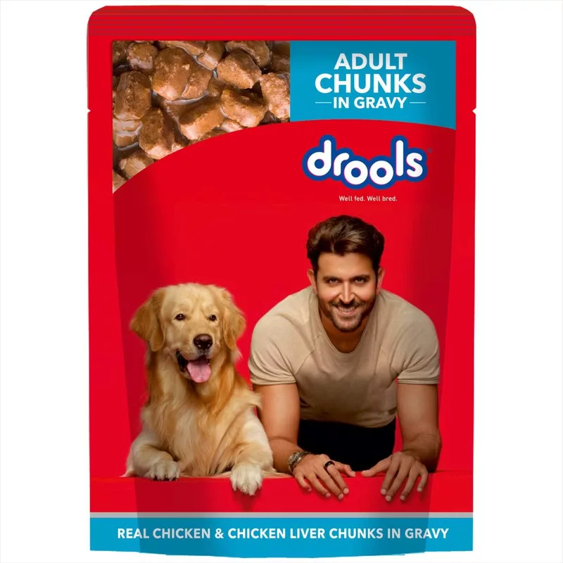 Drools Real Chicken and Chicken Liver Chunks in Gravy Adult Dog Wet Food