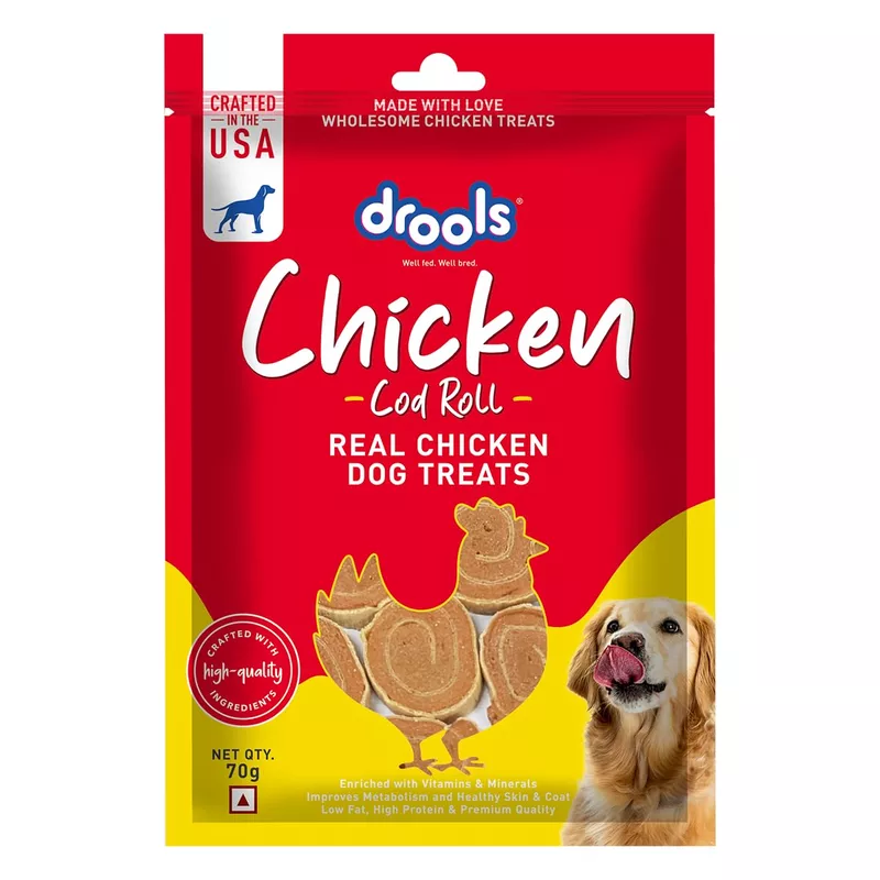 Drools Real Chicken COD Roll Dog Treat