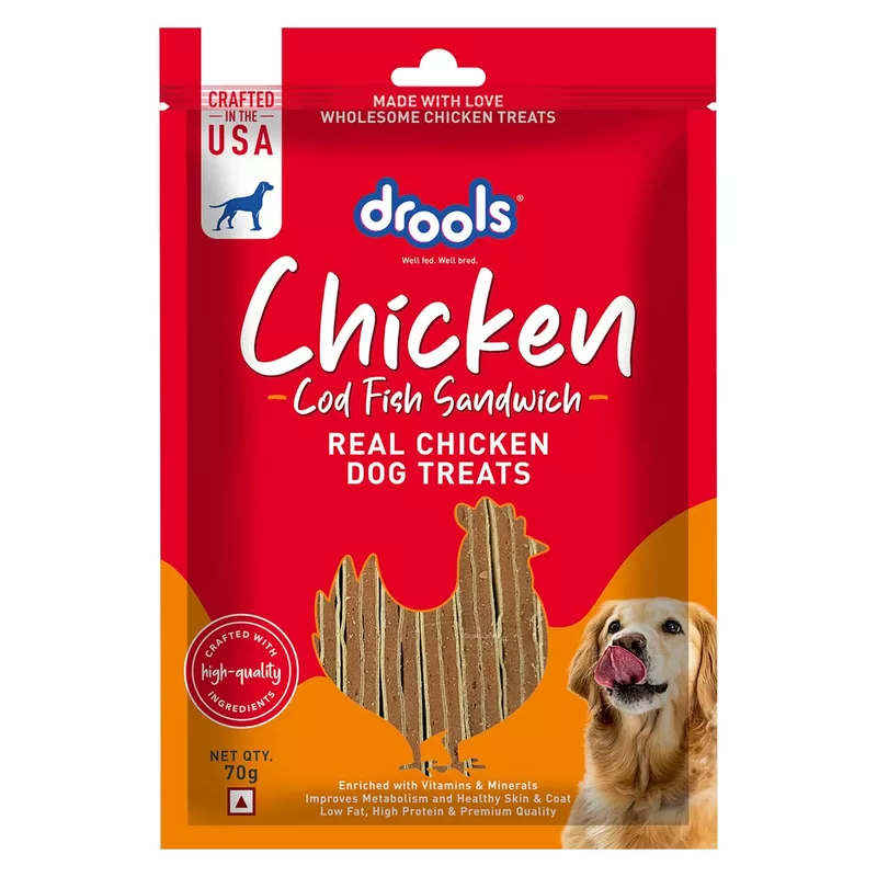 Drools Real Chicken COD Sandwich Cat Treat