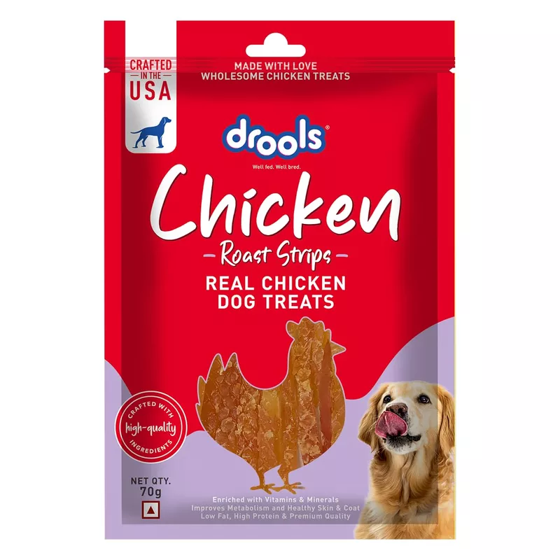 Drools Real Chicken Roast Strip Dog Treat