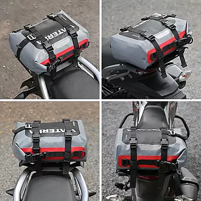 Viaterra Drybag 8L - 100% Waterproof Motorcycle Tailbag/Rear Rack Bag (Universal with Versatile Mounting) Viaterra Drybag 8L - 100% Waterproof Motorcycle Tailbag/Rear Rack Bag (Universal with Versatile Mounting)