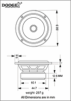 DS-35F04/8 Woofer 3.5" 4/8Ohms 20 Watts (2 Pcs) DS-35F04/8 Woofer 3.5" 4/8Ohms 20 Watts (2 Pcs)
