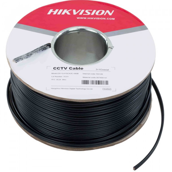 Hikvision 3+1 Cable 180 Meter Black DS-1LH1SCAM593C