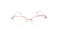 Soigné Female Medium Half Rim Cat Eye Spectacle Frame.Rose Gold Soigné Female Medium Half Rim Cat Eye Spectacle Frame.Rose Gold