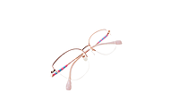 Soigné Female Medium Half Rim Cat Eye Spectacle Frame.Rose Gold Soigné Female Medium Half Rim Cat Eye Spectacle Frame.Rose Gold