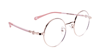 Soigné Kids Small Round Spectacle Frame.Pink&Gold.(4-9)Y-Girl