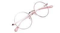 Soigné Kids Small Round Spectacle Frame.Pink&Gold.(4-9)Y-Girl