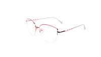 Soigné Female Medium Half Rim Cat Eye Spectacle Frame.Rose Gold&Pink Soigné Female Medium Half Rim Cat Eye Spectacle Frame.Rose Gold&Pink