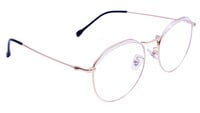 Unisex Round Spectacle Frame. Golden Color Metal Frame.