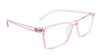 Soigné Female Rectangular Spectacle Frame.Light Pink-Large Soigné Female Rectangular Spectacle Frame.Light Pink-Large