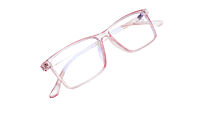 Soigné Female Rectangular Spectacle Frame.Light Pink-Large Soigné Female Rectangular Spectacle Frame.Light Pink-Large