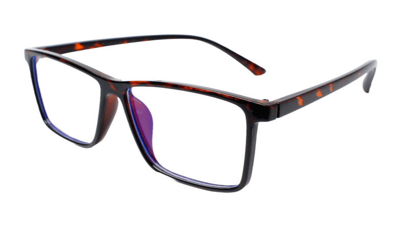 Soigné Unisex Rectangular Spectacle Frame.Leopard Print-Large