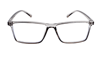 Soigné Unisex Rectangular Spectacle Frame.See Through Grey-Large Soigné Unisex Rectangular Spectacle Frame.See Through Grey-Large