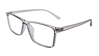 Soigné Unisex Rectangular Spectacle Frame.See Through Grey-Large Soigné Unisex Rectangular Spectacle Frame.See Through Grey-Large
