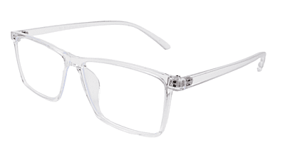 Soigné Unisex Rectangular Spectacle Frame.Transparent-Large Soigné Unisex Rectangular Spectacle Frame.Transparent-Large