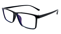 Soigné Unisex Rectangular Spectacle Frame.Black-Large