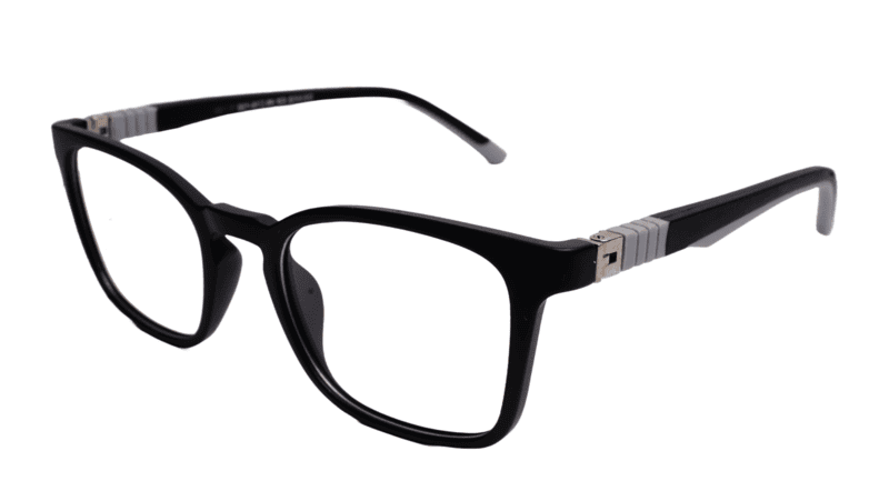 Soigné Kids&Teens Square Spectacle Frame-Black&Grey.(6-13)Y-Unisex