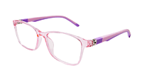 Soigné Kids&Teens Small Rectangular Spectacle Frame.Pink&Purple(7-14)Y-Girl