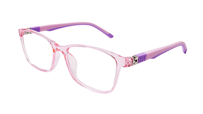 Soigné Kids&Teens Small Rectangular Spectacle Frame.Pink&Purple(7-14)Y-Girl
