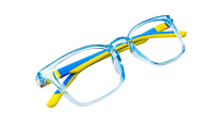 Soigné Kids&Teens Square Spectacle Frame-Blue&Yellow.(6-13)Y-Unisex