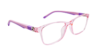 Soigné Kids&Teens Small Rectangular Spectacle Frame.Pink&Purple(7-14)Y-Girl