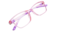 Soigné Kids&Teens Small Rectangular Spectacle Frame.Pink&Purple(7-14)Y-Girl
