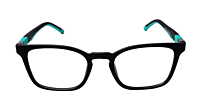 Soigné Kids&Teens Square Spectacle Frame-Black&Green.(6-13)Y-Unisex