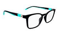 Soigné Kids&Teens Square Spectacle Frame-Black&Green.(6-13)Y-Unisex