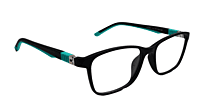 Soigné Kids Rectangular Spectacle Frame.Black&Green.(5-11)Y-Unisex Soigné Kids Rectangular Spectacle Frame.Black&Green.(5-11)Y-Unisex