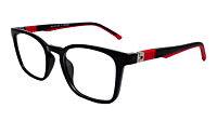 Soigné Kids&Teens Square Spectacle Frame-Black&Red.(6-13)Y-Unisex