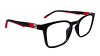 Soigné Kids&Teens Square Spectacle Frame-Black&Red.(6-13)Y-Unisex