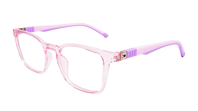 Soigné Kids Small Square Spectacle Frame.Pink&Purple(6-13)Y-Girl