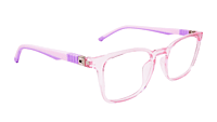 Soigné Kids Small Square Spectacle Frame.Pink&Purple(6-13)Y-Girl