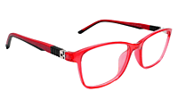Soigné Kids Rectangular Spectacle Frame.Black&Red.(5-12)Y-Unisex
