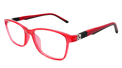 Soigné Kids Rectangular Spectacle Frame.Black&Red.(5-12)Y-Unisex