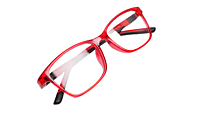Soigné Kids Rectangular Spectacle Frame.Black&Red.(5-12)Y-Unisex